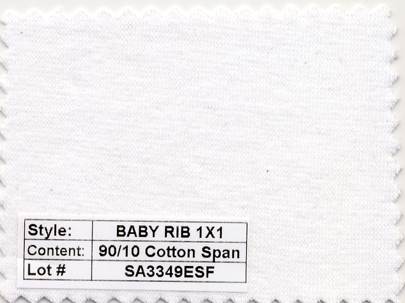 Baby Rib 1x1 Cotton Spandex